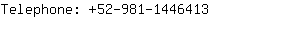 Telephone: 52-981-144....