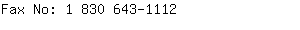 Fax No: 1 830 643-....
