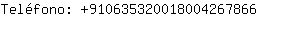 Telfono: 91063532001800426....