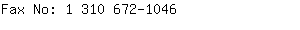 Fax No: 1 310 672-....