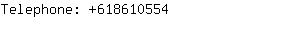 Telephone: 61861....