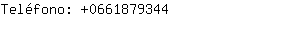 Teléfono: 066187....