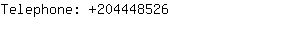 Telephone: 20444....
