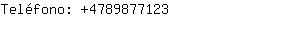 Teléfono: 478987....