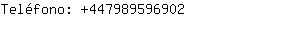 Teléfono: 44798959....