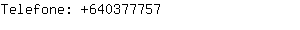Telefone: 64037....