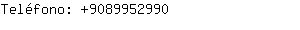 Teléfono: 908995....
