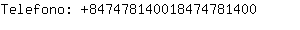 Telefono: 84747814001847478....