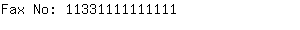 Fax No: 1133111111....