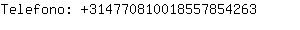 Telefono: 31477081001855785....