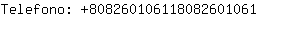 Telefono: 80826010611808260....