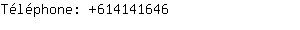 Téléphone: 61414....