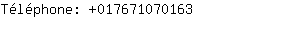 Tlphone: 01767107....