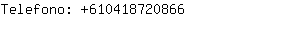 Telefono: 61041872....