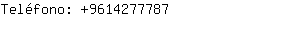 Teléfono: 961427....