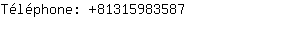 Téléphone: 8131598....