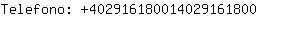 Telefono: 40291618001402916....