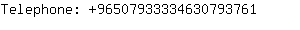 Telephone: 9650793333463079....