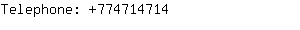 Telephone: 77471....