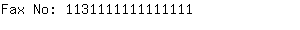 Fax No: 113111111111....