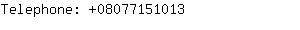 Telephone: 0807715....