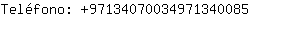 Telfono: 9713407003497134....