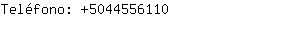 Teléfono: 504455....