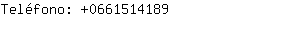 Teléfono: 066151....