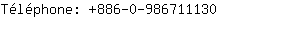 Tlphone: 886-0-98671....