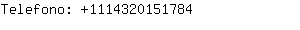 Telefono: 111432015....