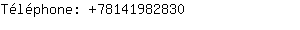Téléphone: 7814198....