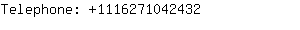 Telephone: 111627104....