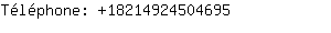 Téléphone: 1821492450....