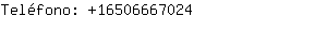 Teléfono: 1650666....