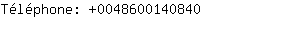 Tlphone: 004860014....