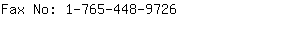 Fax No: 1-765-448-....