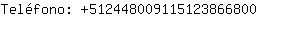 Telfono: 51244800911512386....