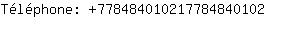 Tlphone: 77848401021778484....