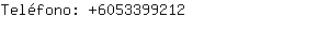 Teléfono: 605339....