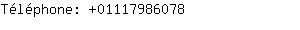 Téléphone: 0111798....