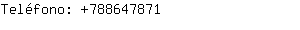 Teléfono: 78864....