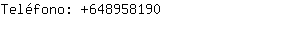 Teléfono: 64895....