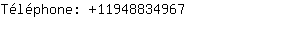 Téléphone: 1194883....