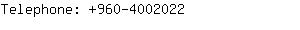 Telephone: 960-400....