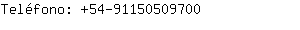 Teléfono: 54-9115050....