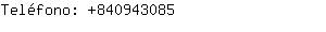 Teléfono: 84094....
