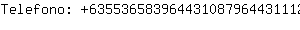 Telefono: 63553658396443108796443....