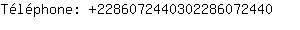 Tlphone: 228607244030228607....