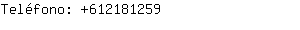 Teléfono: 61218....