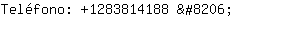 Teléfono: 1283814188 ....